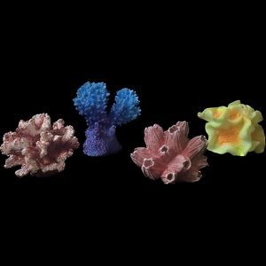 4 x artificial coral aquarium, decor